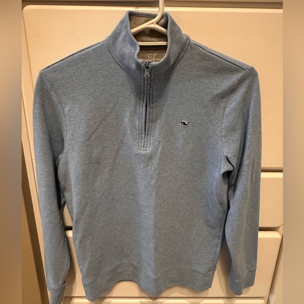 Vineyard Vines Men's Light Blue Zip-Up Sweater